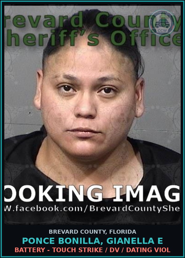 Booking mugshot of Ponce Bonilla, Gianella E in Brevard County