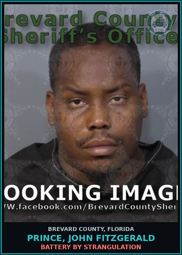 Booking mugshot of PRINCE, JOHN FITZGERALD in Brevard County