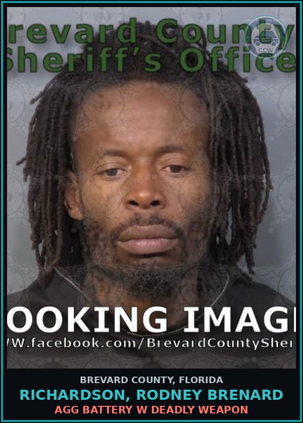 Booking mugshot of Richardson, Rodney Brenard in Brevard County