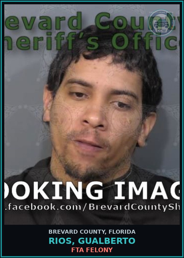 Booking mugshot of RIOS, GUALBERTO in Brevard County