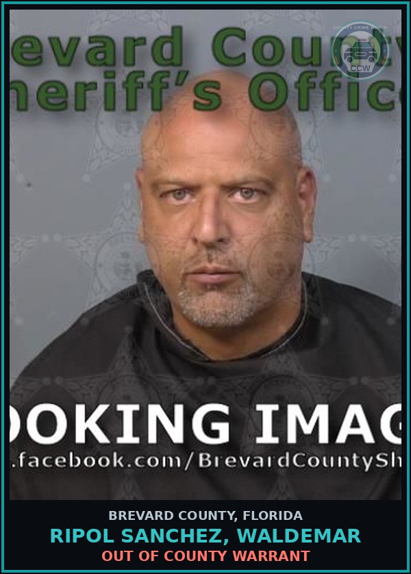 Booking mugshot of Ripol Sanchez, Waldemar in Brevard County