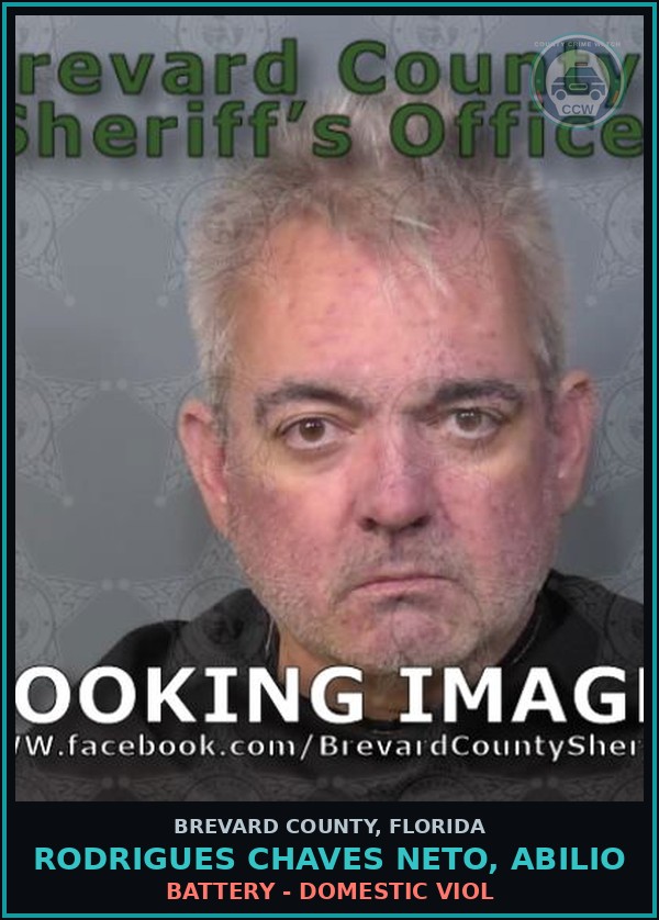 Booking mugshot of Rodrigues Chaves Neto, Abilio in Brevard County