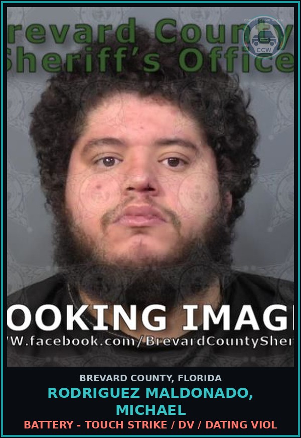 Booking mugshot of Rodriguez Maldonado, Michael in Brevard County