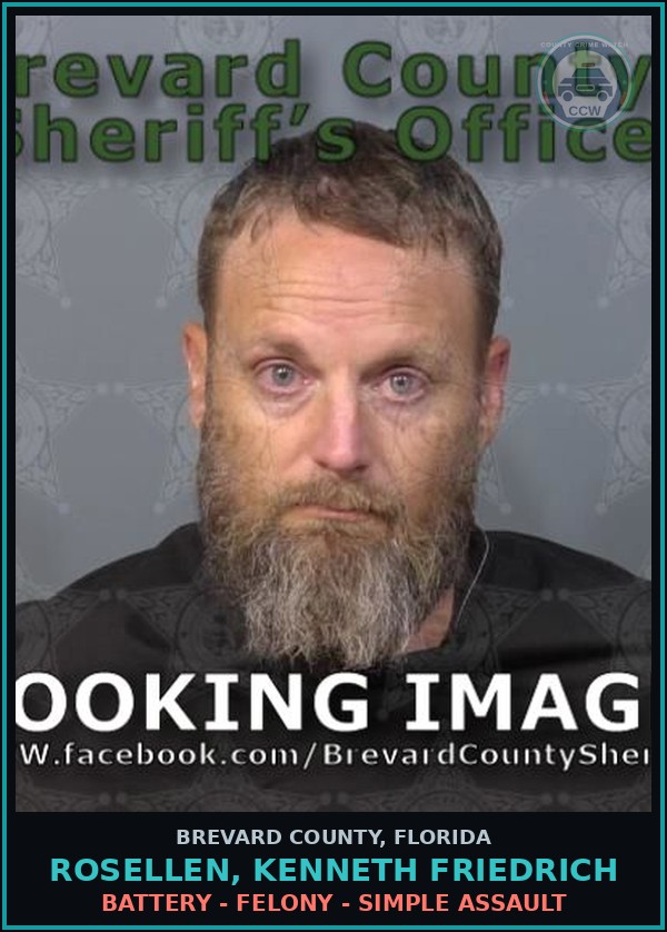 Booking mugshot of ROSELLEN, KENNETH FRIEDRICH in Brevard County
