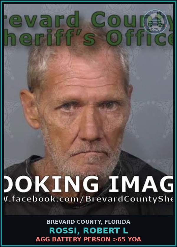 Booking mugshot of ROSSI, ROBERT L in Brevard County