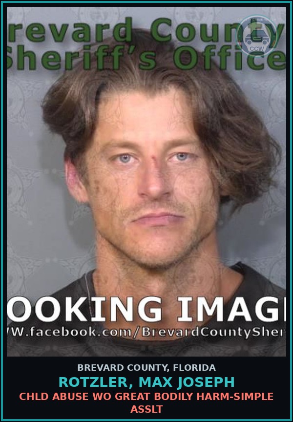 Booking mugshot of Rotzler, Max Joseph in Brevard County