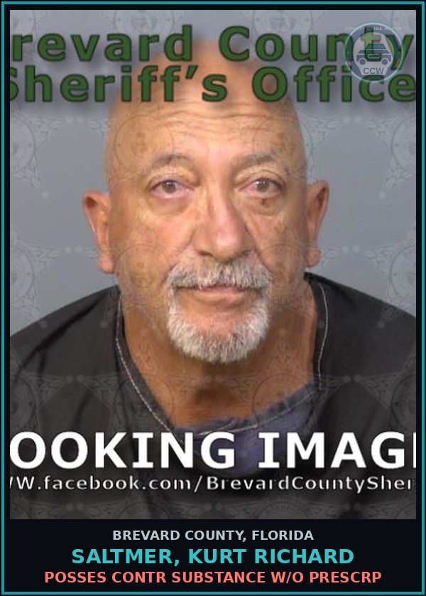 Booking mugshot of SALTMER, KURT RICHARD in Brevard County