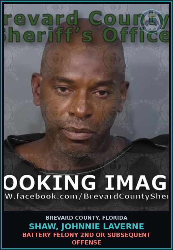Booking mugshot of Shaw, Johnnie Laverne in Brevard County