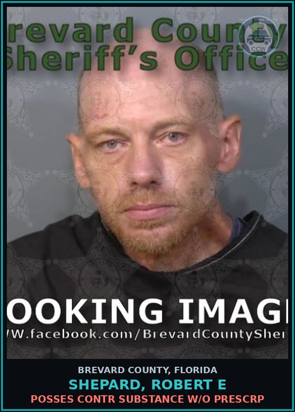 Booking mugshot of Shepard, Robert E in Brevard County