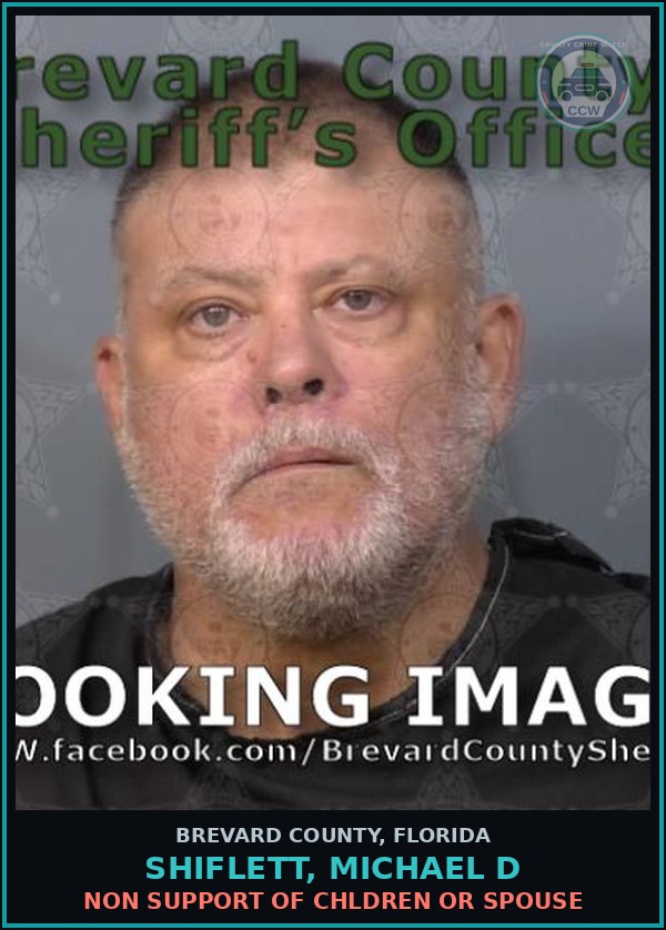 Booking mugshot of SHIFLETT, MICHAEL D in Brevard County