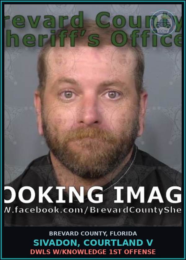Booking mugshot of SIVADON, COURTLAND V in Brevard County