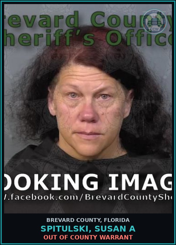 Booking mugshot of SPITULSKI, SUSAN A in Brevard County