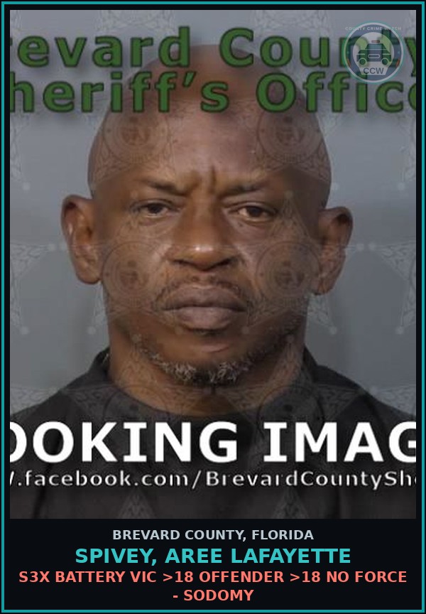 Booking mugshot of Spivey, Aree Lafayette in Brevard County