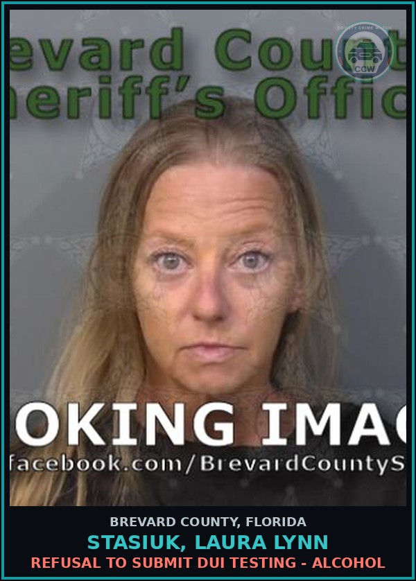 Booking mugshot of STASIUK, LAURA LYNN in Brevard County