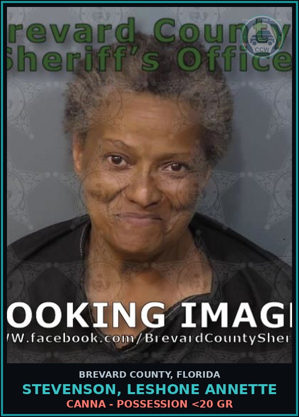 Booking mugshot of Stevenson, Leshone Annette in Brevard County