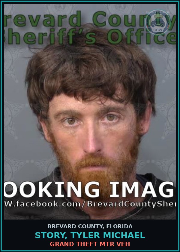 Booking mugshot of Story, Tyler Michael in Brevard County