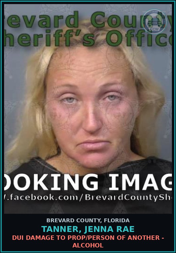 Booking mugshot of Tanner, Jenna Rae in Brevard County