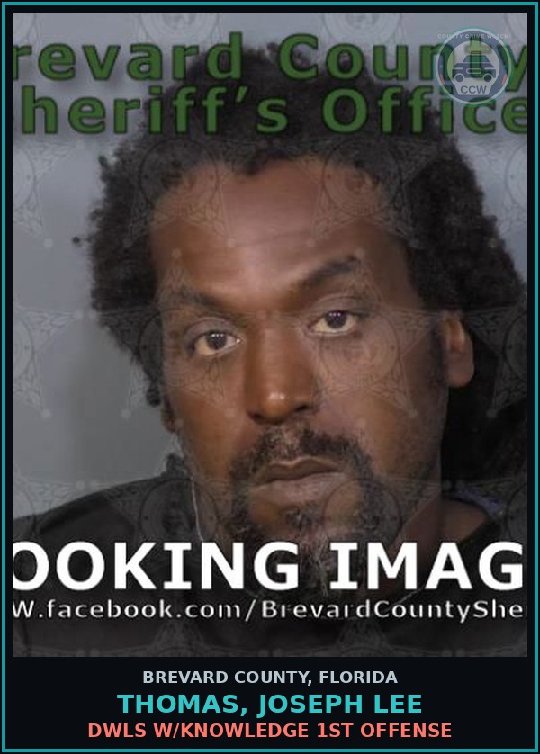 Booking mugshot of THOMAS, JOSEPH LEE in Brevard County