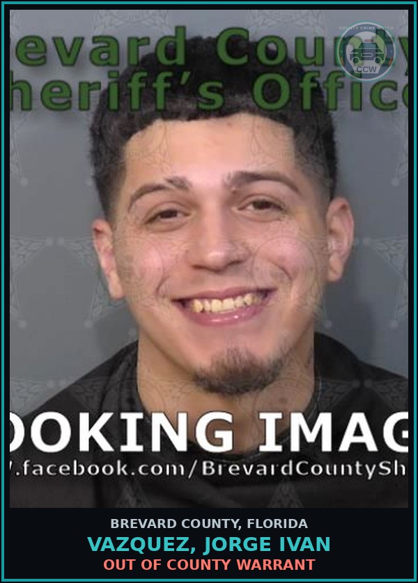 Booking mugshot of VAZQUEZ, JORGE IVAN in Brevard County