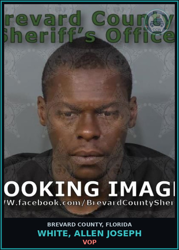 Booking mugshot of White, Allen Joseph in Brevard County