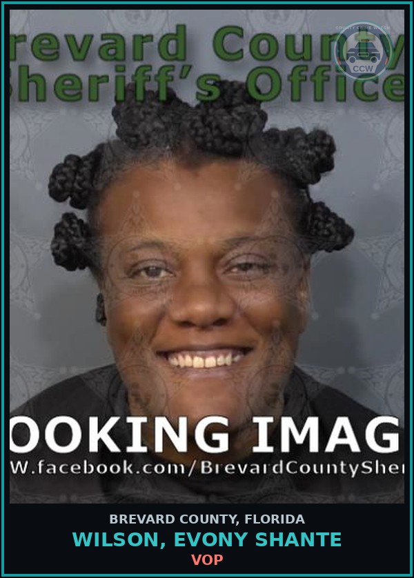 Booking mugshot of Wilson, Evony Shante in Brevard County