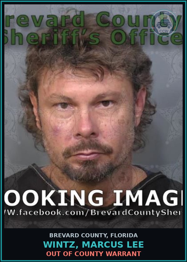 Booking mugshot of WINTZ, MARCUS LEE in Brevard County