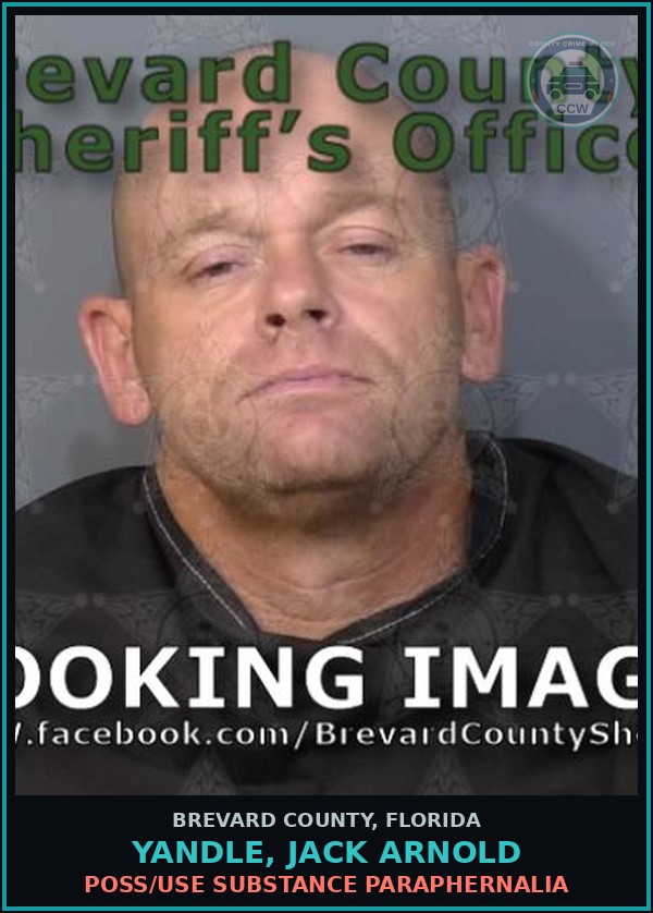 Booking mugshot of YANDLE, JACK ARNOLD in Brevard County