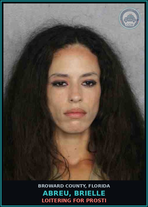 Booking mugshot of ABREU, BRIELLE in Broward County