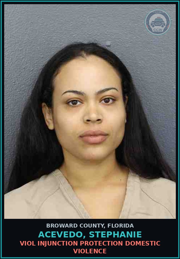 Booking mugshot of ACEVEDO, STEPHANIE in Broward County