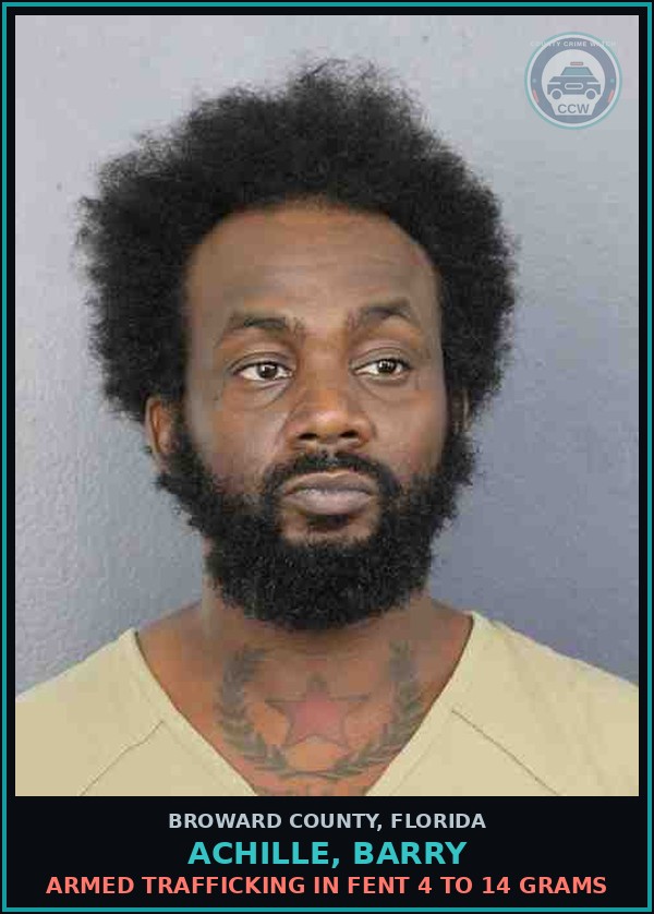 Booking mugshot of ACHILLE, BARRY in Broward County