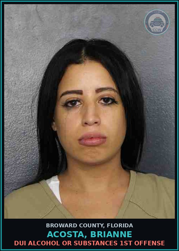 Booking mugshot of ACOSTA, BRIANNE in Broward County