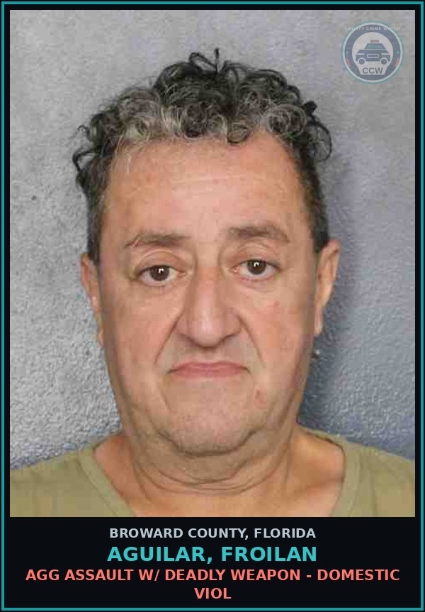 Booking mugshot of AGUILAR, FROILAN in Broward County