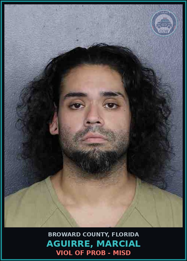 Booking mugshot of AGUIRRE, MARCIAL in Broward County