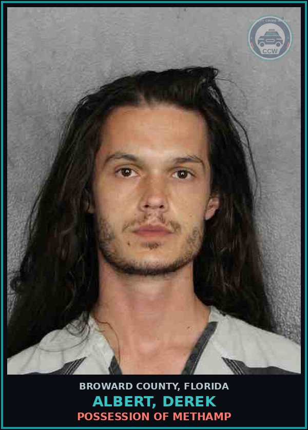 Booking mugshot of ALBERT, DEREK in Broward County
