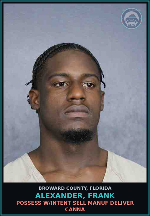 Booking mugshot of ALEXANDER, FRANK in Broward County