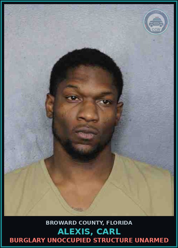 Booking mugshot of ALEXIS, CARL in Broward County