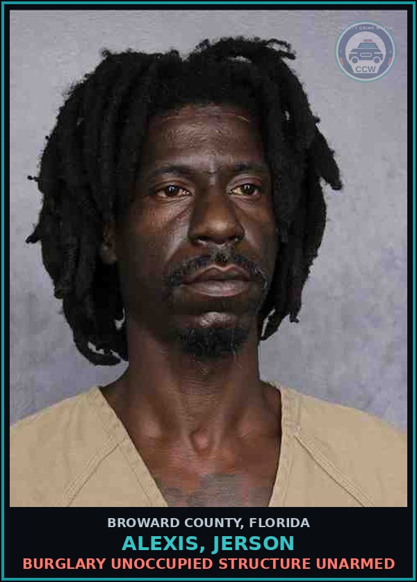 Booking mugshot of ALEXIS, JERSON in Broward County