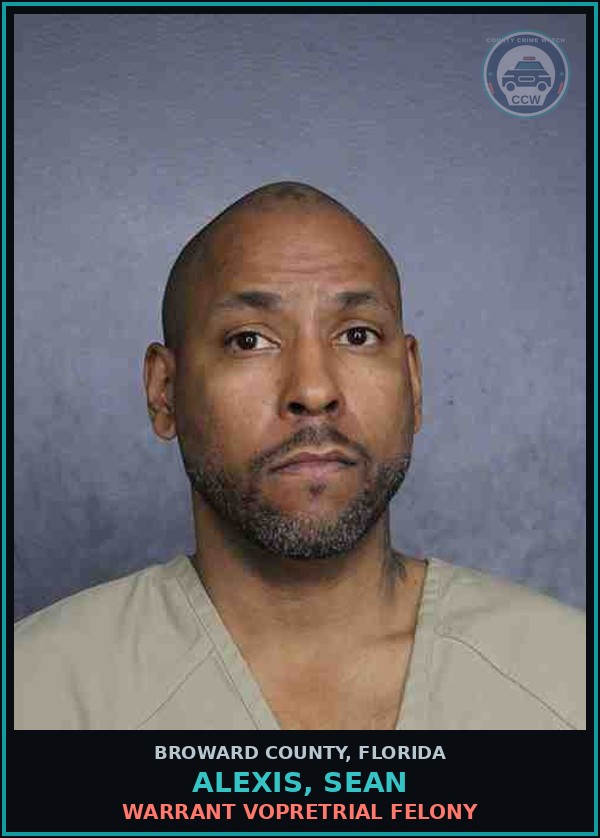 Booking mugshot of ALEXIS, SEAN in Broward County