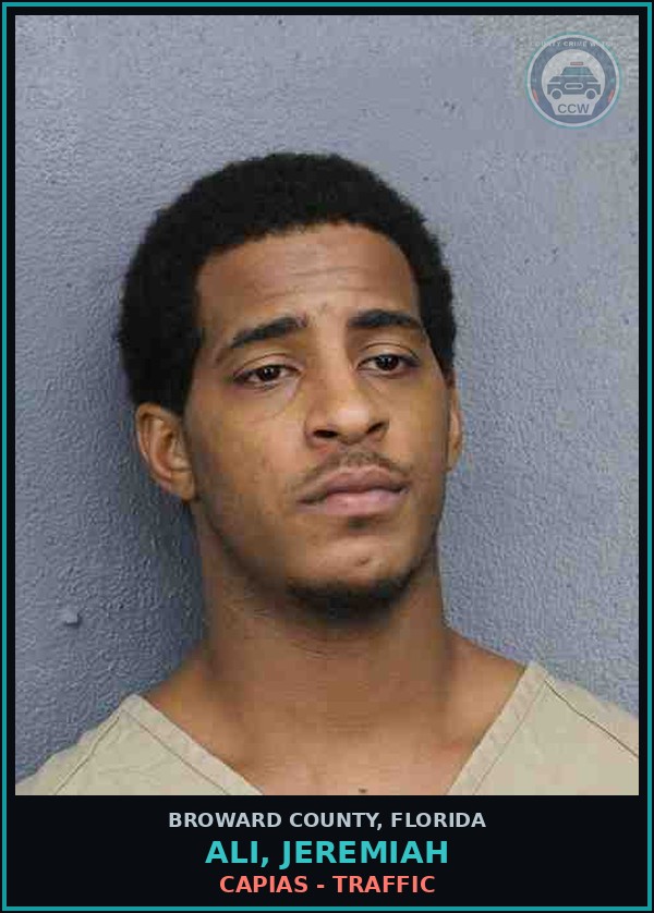 Booking mugshot of ALI, JEREMIAH in Broward County