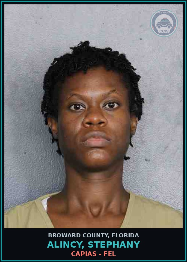 Booking mugshot of ALINCY, STEPHANY in Broward County