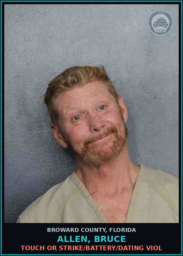 Booking mugshot of ALLEN, BRUCE in Broward County