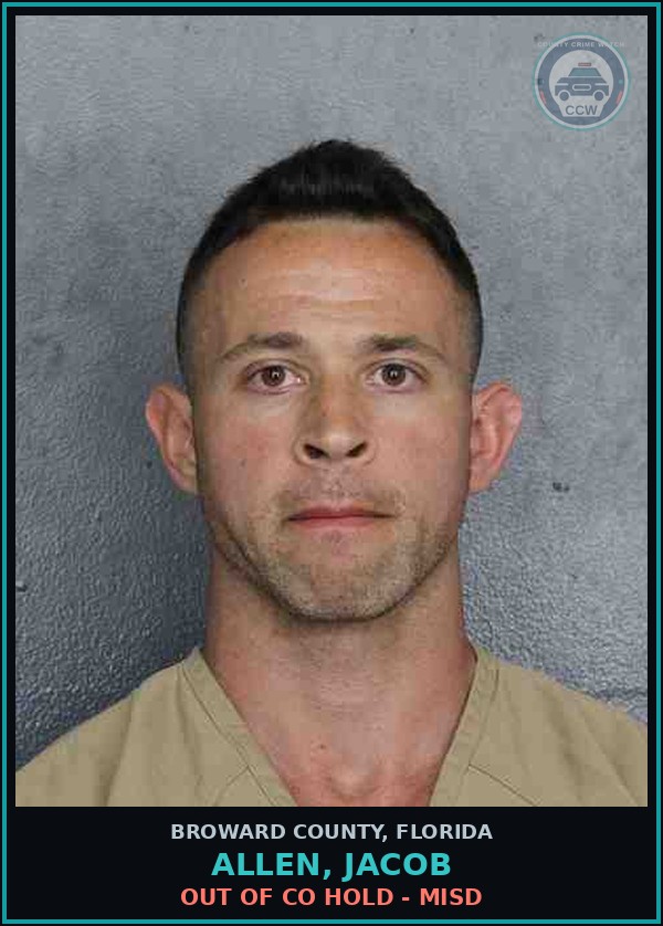 Booking mugshot of ALLEN, JACOB in Broward County