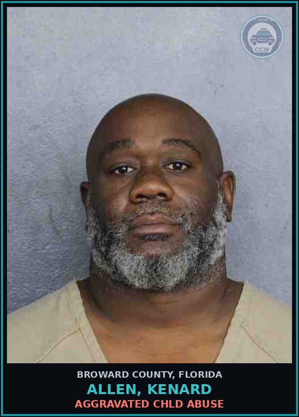 Booking mugshot of ALLEN, KENARD in Broward County