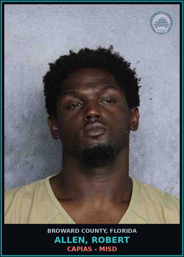 Booking mugshot of ALLEN, ROBERT in Broward County