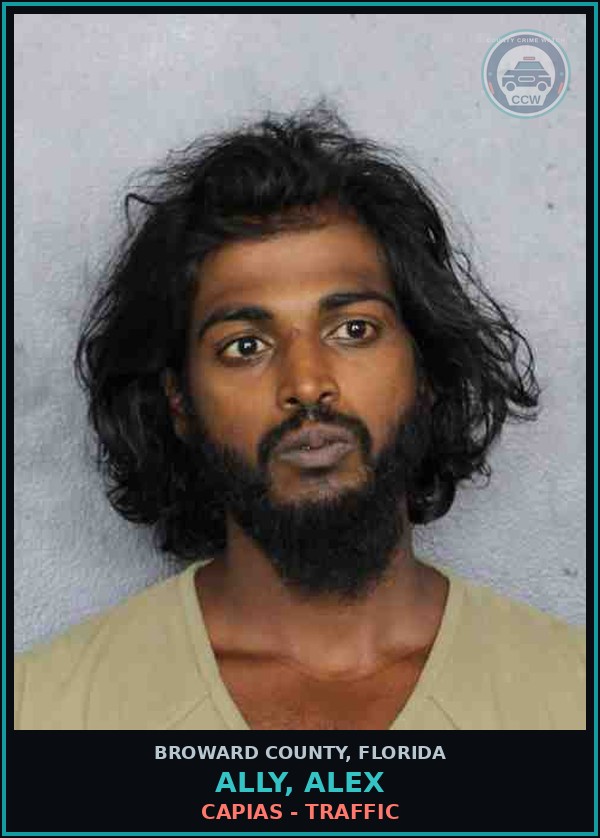 Booking mugshot of ALLY, ALEX in Broward County