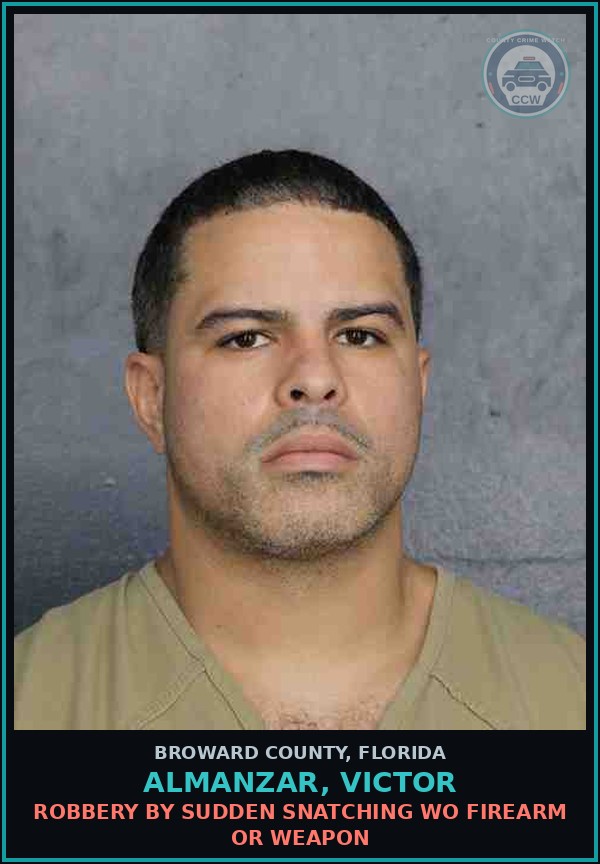 Booking mugshot of ALMANZAR, VICTOR in Broward County