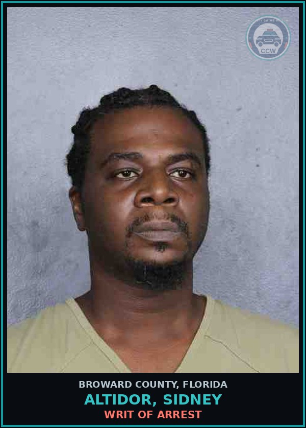 Booking mugshot of ALTIDOR, SIDNEY in Broward County