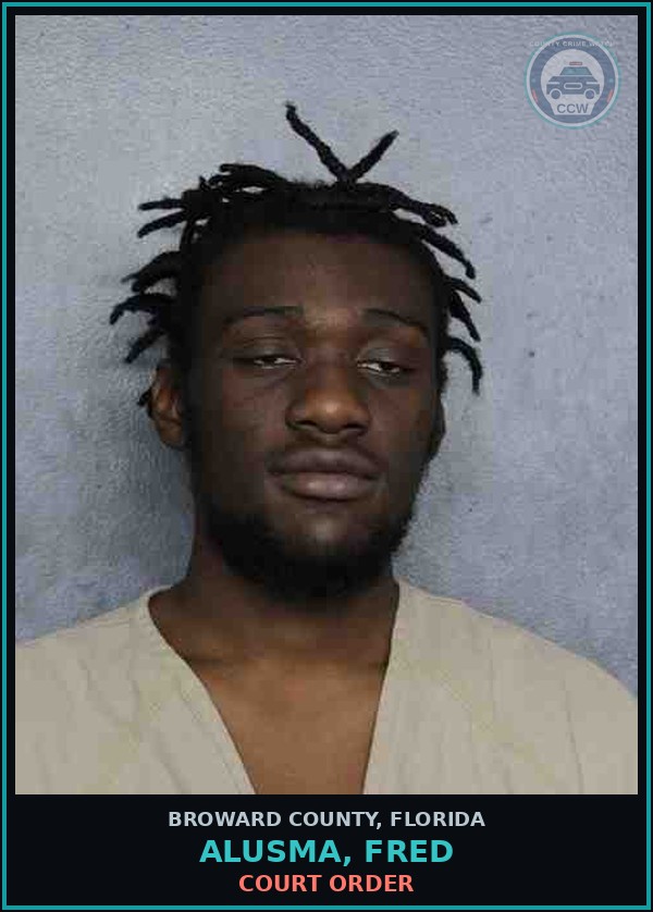 Booking mugshot of ALUSMA, FRED in Broward County