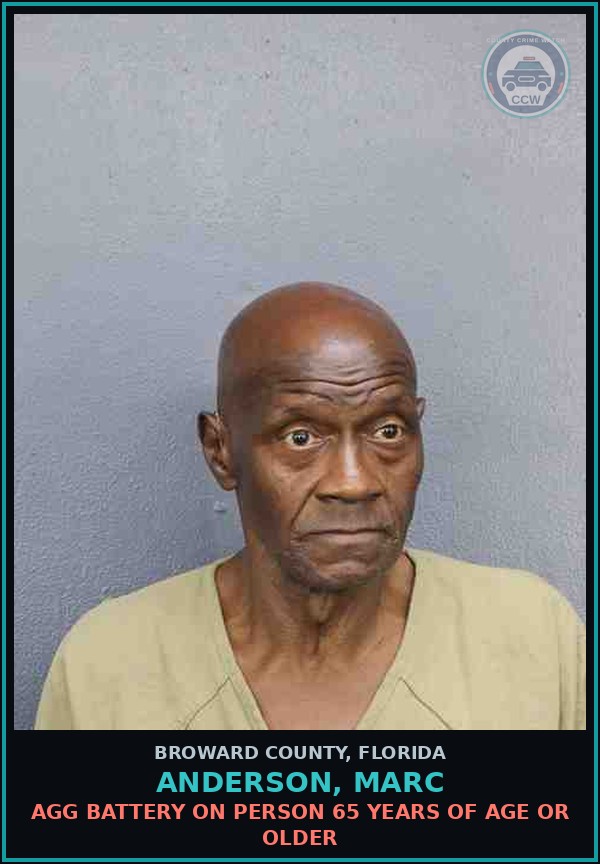Booking mugshot of ANDERSON, MARC in Broward County