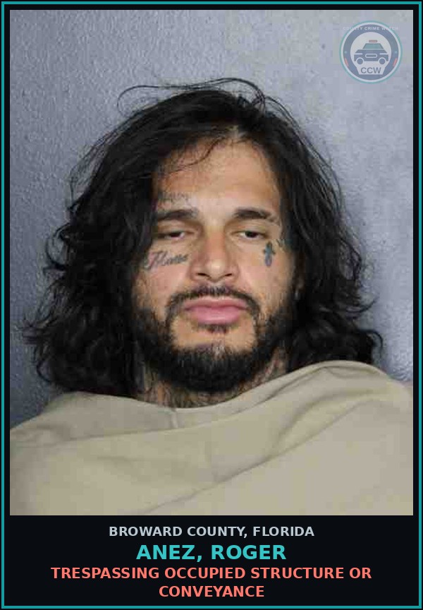 Booking mugshot of ANEZ, ROGER in Broward County